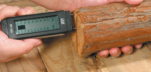 Measuring dampness in Timber